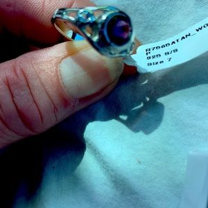 Sterling silver Amethyst and Tanzanite ring